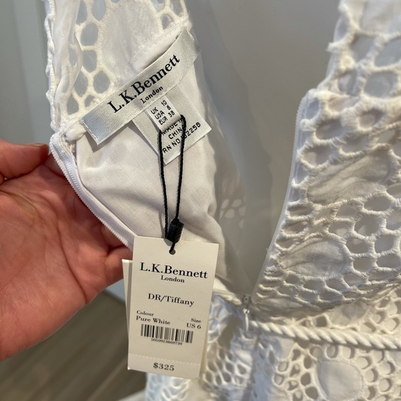 L.K. Bennett DR/Tiffany Dress white - Picture 9 of 10